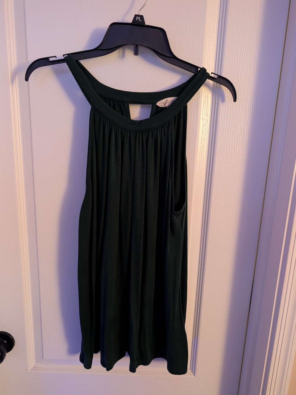 78&Sunny Dark Green Sleeveless Halter Tank Top